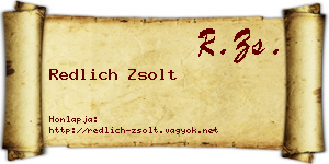 Redlich Zsolt névjegykártya